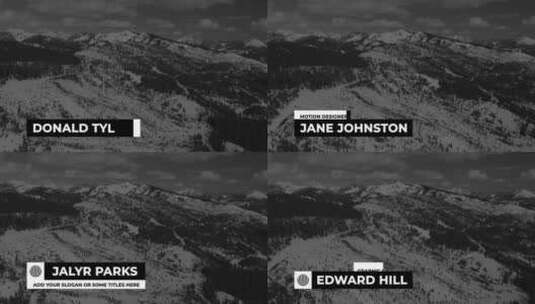 实拍风景山脉标题字幕条AE模板高清AE视频素材下载