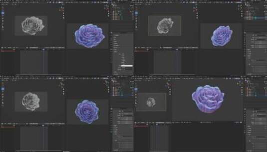 4K花朵盛开 Blender工程高清AE视频素材下载