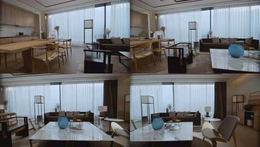 室内设计现代客厅布置，简约时尚设计高清在线视频素材下载