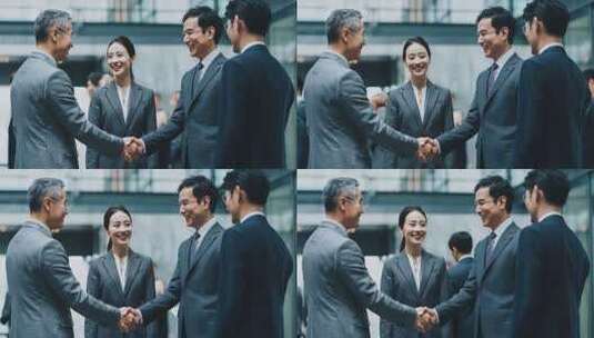 商务合作商务人士商务签约商务握手商务办公高清在线视频素材下载