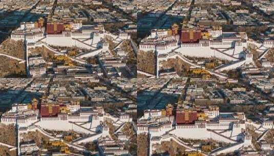 布达拉宫航拍全景高清在线视频素材下载