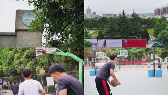 兰州大学校园生活日常高清在线视频素材下载