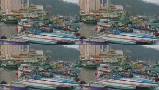位于中国香港仔的香港港口高清在线视频素材下载