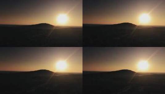 黄昏下的山脉丛林航景观拍高清在线视频素材下载