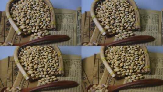中医中药材白扁豆高清在线视频素材下载