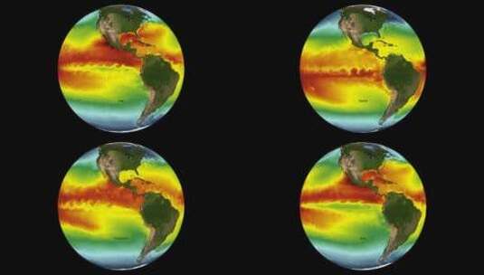 全球可视化的海平面温度高清在线视频素材下载