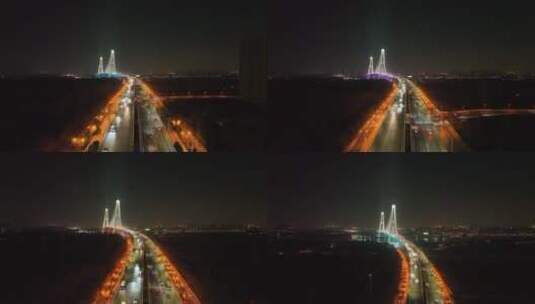 上海徐浦大桥航拍 连接枢纽高清在线视频素材下载