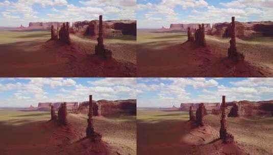 航拍犹他州纪念碑谷高清在线视频素材下载