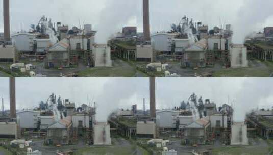 塔尔博特钢铁制造厂航拍景观高清在线视频素材下载
