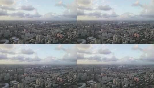 上海世纪大道上海科技馆全景4K航拍高清在线视频素材下载