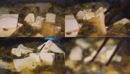 炖豆腐煮豆腐白豆腐嫩豆腐高清在线视频素材下载