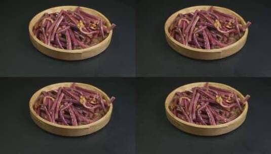 腌制野蕨菜高清在线视频素材下载