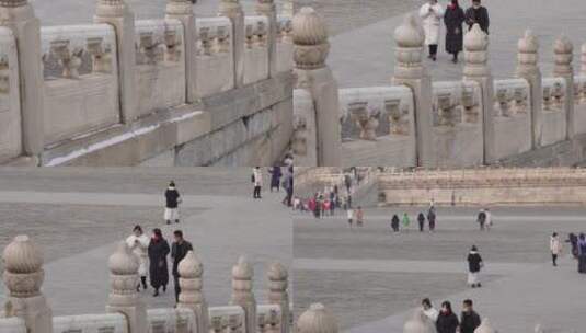 人来人往宫殿故宫游览人群 ~高清在线视频素材下载