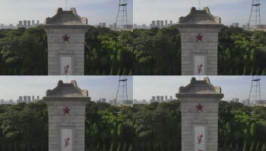 航拍广西南宁人民公园人民英雄纪念碑高清在线视频素材下载