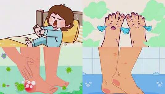 脚气瘙痒健康问题高清在线视频素材下载