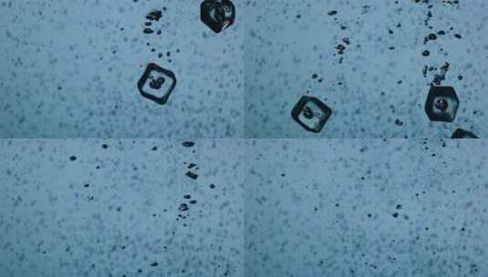 冰块落到饮料中高清在线视频素材下载
