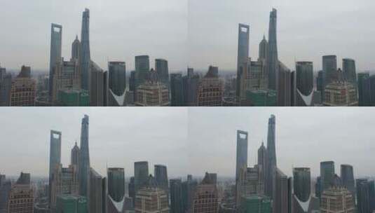 上海浦东CBD，横移镜头高清在线视频素材下载