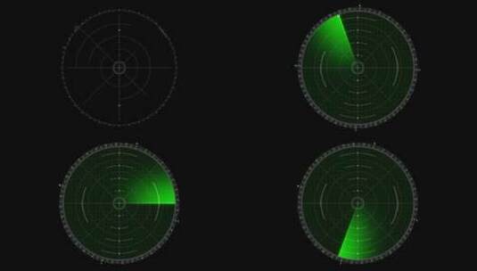 雷达旋转扫描视频元素高清在线视频素材下载