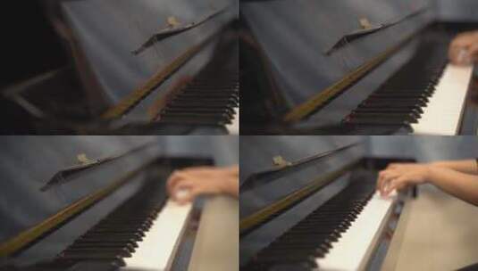 弹钢琴 手部动作 特写 100帧高清在线视频素材下载