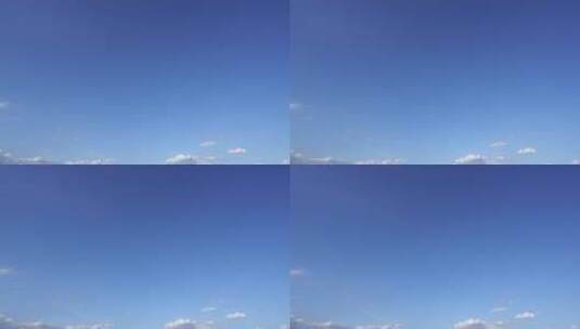 安静天空云朵实拍夏天蓝天白云干净纯净天空高清在线视频素材下载
