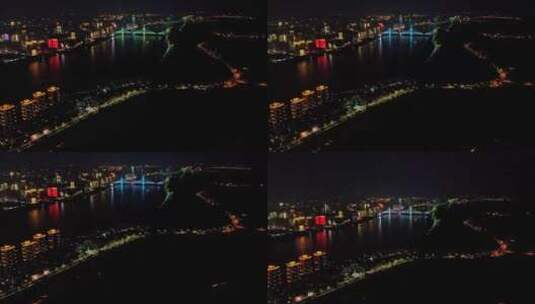 湖北宜昌·从点军看西陵区夜景高清在线视频素材下载