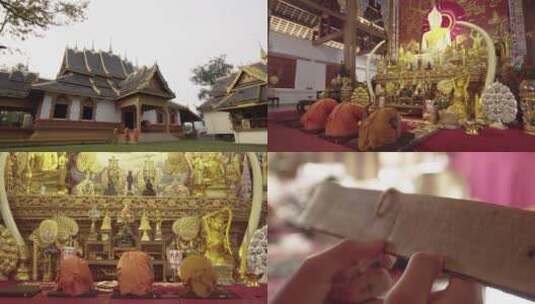 僧人寺庙修行高清在线视频素材下载