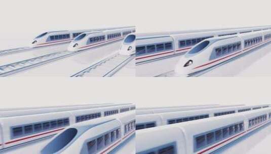 轨道列车交通运输概念3D渲染高清在线视频素材下载