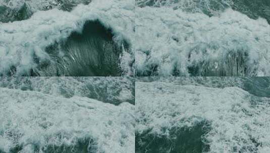 大海超级大风暴海浪无人机航拍高清在线视频素材下载