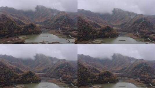湖北神农架大九湖景区的阴雨秋天高清在线视频素材下载