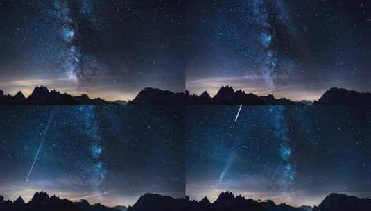 夜晚的星空银河系延时摄影高清在线视频素材下载