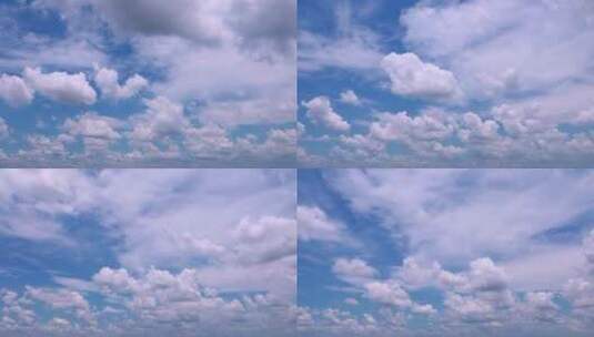 蓝天白云天空延时摄影风起云涌高清在线视频素材下载