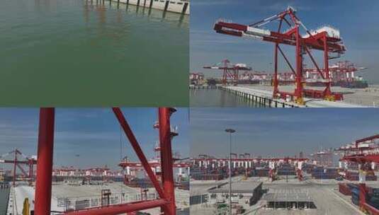 无人码头 港口 广州南沙港高清在线视频素材下载