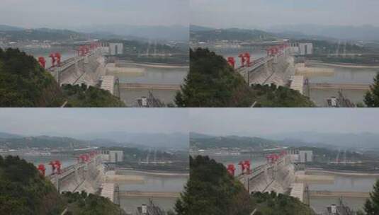 山峡大坝风景高清在线视频素材下载