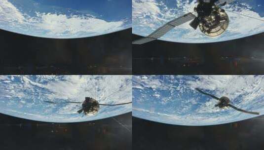 一颗绕地球轨道运行的卫星4K (2)高清在线视频素材下载