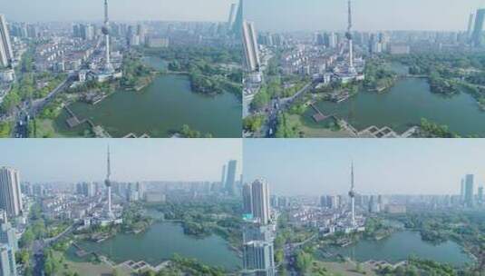 徐州市电视塔-4k航拍高清在线视频素材下载