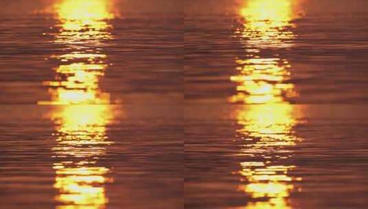 黄昏日落夕阳水面金色倒影实拍高清在线视频素材下载