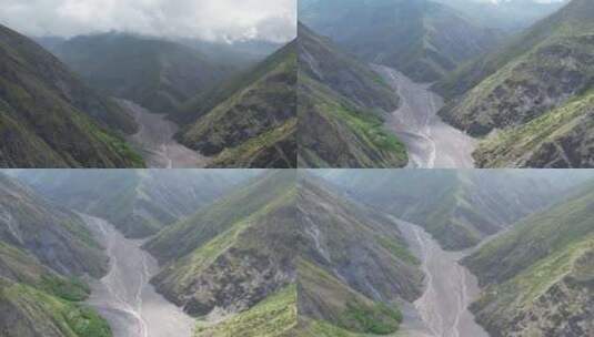 4K云南东川东川泥石流大山美景。高清在线视频素材下载