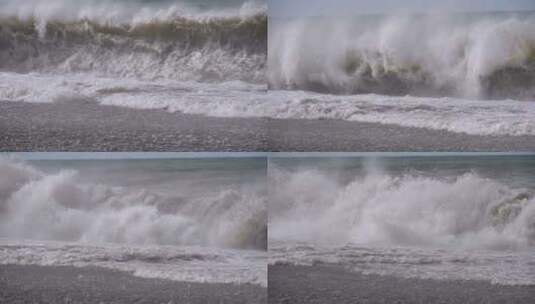 海浪涌起高清在线视频素材下载