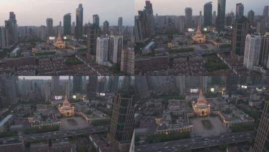 上海城市建筑航拍高清在线视频素材下载