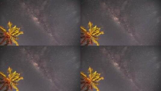 海边星空银河延时摄影高清在线视频素材下载
