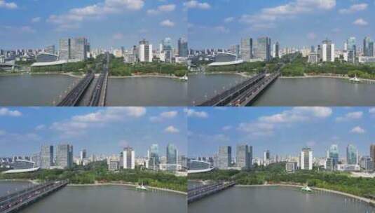 扬州城市风光航拍4K视频高清在线视频素材下载