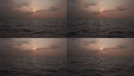 日落时的海面高清在线视频素材下载