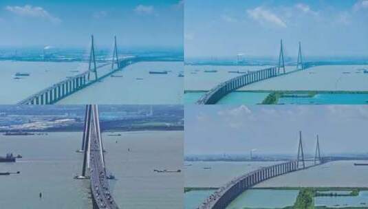 大气震撼的苏通大桥高清在线视频素材下载