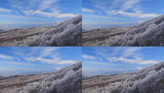 航拍高原雪山雪景高清在线视频素材下载