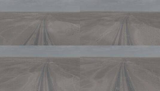 新疆s21沙漠公路航拍D-log原片高清在线视频素材下载