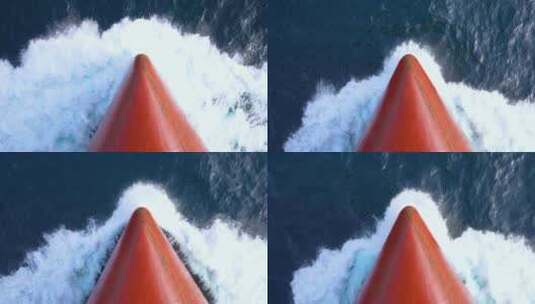 破浪前行 船头球鼻艏 球鼻艏高清在线视频素材下载