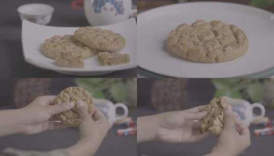 4K传统中式糕点桃酥S-Log素材高清在线视频素材下载