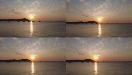 大海日落晚霞夕阳风景实拍高清在线视频素材下载