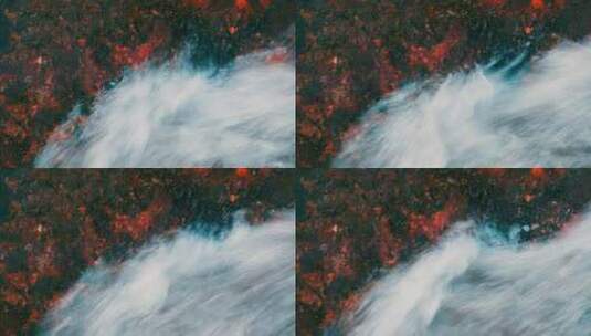 森林里的小溪水流瀑布高清在线视频素材下载