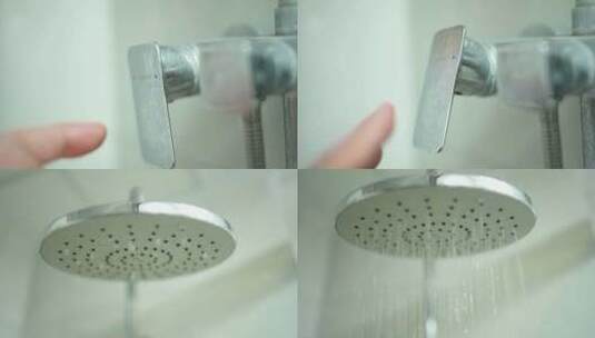 淋雨 洗澡 淋浴房高清在线视频素材下载